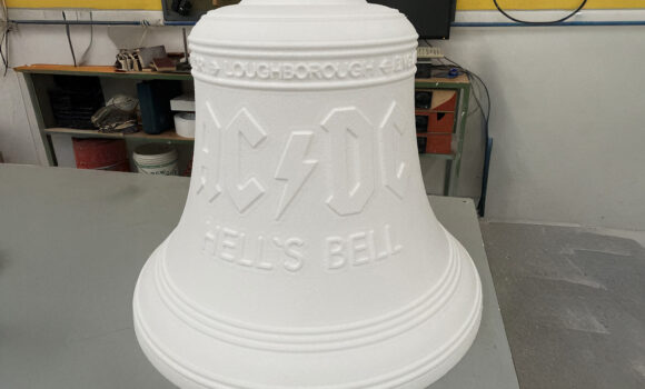 Polystyrene bell machined with Belotti FLA 5032 5-axis machining center