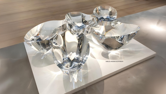 Plexiglas coffee table machined with Belotti FLA CNC center